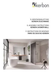 Kerbon installation instructions shower wall
