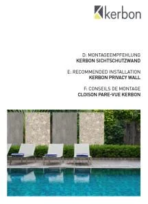 Kerbon brochure installation instructions privacy screen