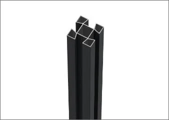 Kerbon post system aluminium post privacy system