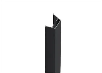 Kerbon post system grooved cover strip privacy system